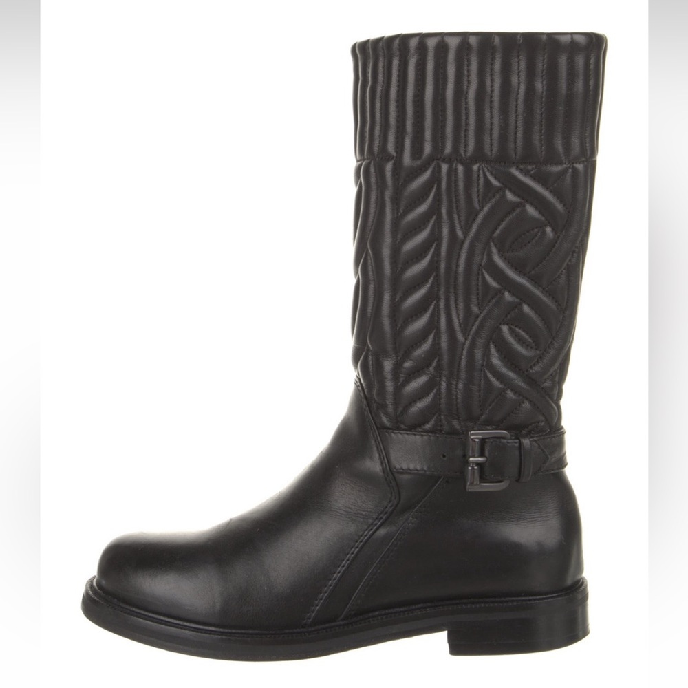 Aquatalia Leather Mid-Calf Rain Boots